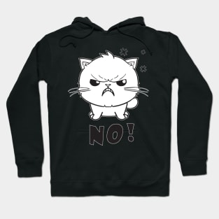 Cute angry cat hissing No! Hoodie